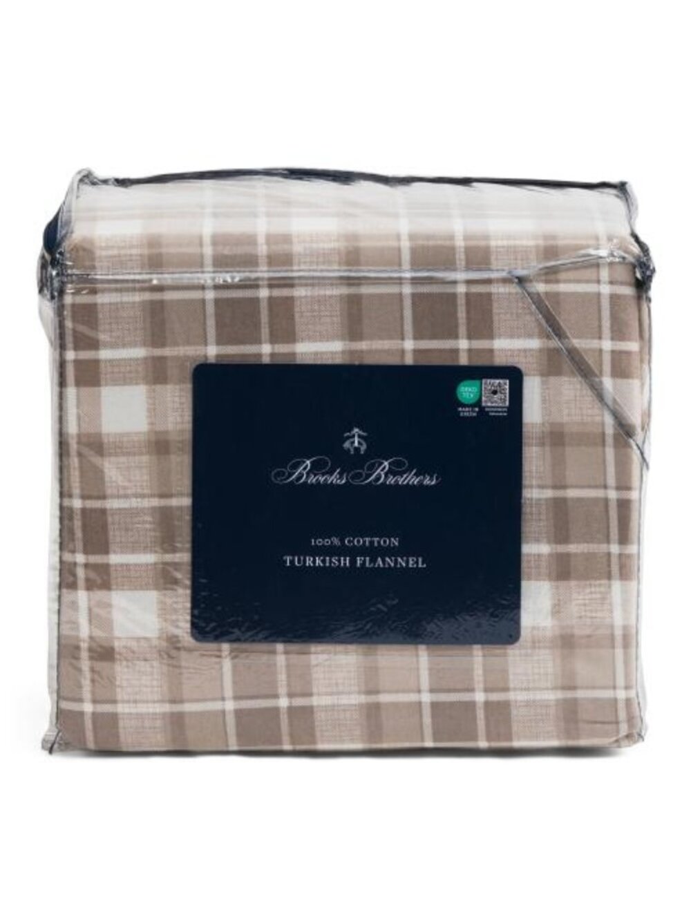 BROOKS BROTHERS Made In Turkey Plaid Flannel Sheet Set